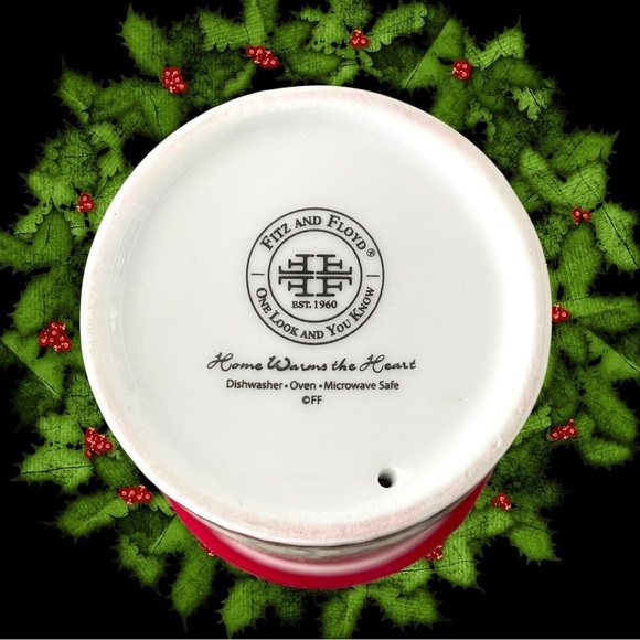 FITZ and Floyd Travel Mug with Silicone Lid “Home Warms the Heart” - Picture 5 of 6